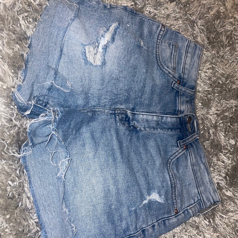 Denim high waist shorts